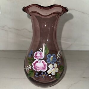 Fenton Amethyst Purple Teleflora Vase